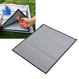 Outdoor Camping Fireproof Cloth Cookout BBQ Insulation Pad Flame Retardant High Temperature Resistant Blanket L