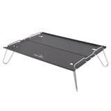 Outdoor Folding Table Aluminum Alloy Stainless Steel Black Portable Picnic Table for Camping Traveling Mountaineering