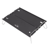 Outdoor Folding Table Aluminum Alloy Stainless Steel Black Portable Picnic Table for Camping Traveling Mountaineering