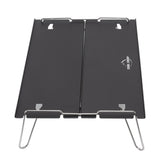 Outdoor Folding Table Aluminum Alloy Stainless Steel Black Portable Picnic Table for Camping Traveling Mountaineering