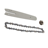 Chainsaw Chain Set Steel Sprocket 186mm Guide Plate 230mm Chain 6in Saw Replacement Accessories for Mini Electric Chainsaw