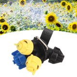 High Pressure Atomization Sprayer Nozzle 3 Heads Fan Shaped Agricultural Pesticide Mist Nozzle Drip Proof Tractor Nozzle