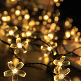 Sakura String Lights Solar Energy LED Waterproof Decoration Light for Outdoor Courtyard Warm White 5 Meters 20 Lights In Australia - Darrahopens