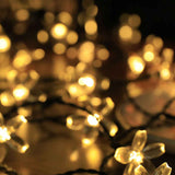 Sakura String Lights Solar Energy LED Waterproof Decoration Light for Outdoor Courtyard Warm White 5 Meters 20 Lights In Australia - Darrahopens