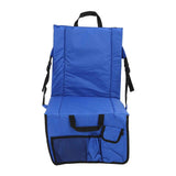 Folding Stadium Chair Adjustable Angle 600D Oxford Cloth Portable Bleacher Cushions with Pocket for Sandbeach Picnic BBQ Blue In Australia - Darrahopens