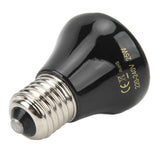 Ceramic Reptile Heat Lamp Bulb Mini Infrared Heat Ceramic Amphibian Heating Lamp for Lizards Reptiles 220V‑240V 25W Black In Australia - Darrahopens