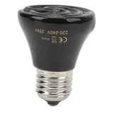 Ceramic Reptile Heat Lamp Bulb Mini Infrared Heat Ceramic Amphibian Heating Lamp for Lizards Reptiles 220V‑240V 25W Black In Australia - Darrahopens