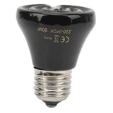 Ceramic Reptile Heat Lamp Bulb Mini Infrared Heat Ceramic Amphibian Heating Lamp for Lizards Reptiles 220V‑240V 50W Black In Australia - Darrahopens