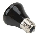 Ceramic Reptile Heat Lamp Bulb Mini Infrared Heat Ceramic Amphibian Heating Lamp for Lizards Reptiles 220V‑240V 50W Black