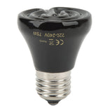 Ceramic Reptile Heat Lamp Bulb Mini Infrared Heat Ceramic Amphibian Heating Lamp for Lizards Reptiles 220V‑240V 75W Black