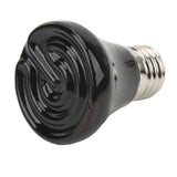Ceramic Reptile Heat Lamp Bulb Mini Infrared Heat Ceramic Amphibian Heating Lamp for Lizards Reptiles 220V‑240V 75W Black