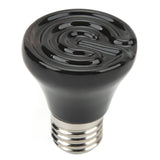 Ceramic Reptile Heat Lamp Bulb Mini Infrared Heat Ceramic Amphibian Heating Lamp for Lizards Reptiles 220V‑240V 75W Black
