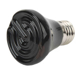Ceramic Reptile Heat Lamp Bulb Mini Infrared Heat Ceramic Amphibian Heating Lamp for Lizards Reptiles 220V‑240V 100W Black