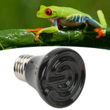 Ceramic Reptile Heat Lamp Bulb Mini Infrared Heat Ceramic Amphibian Heating Lamp for Lizards Reptiles 220V‑240V 100W Black