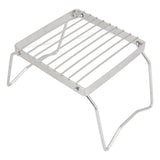 Folding Campfire Grill Stainless Steel Grid Shaped Camping Grill Grate Picnic QQB Grate for Outdoor