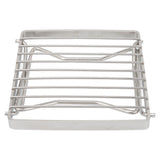 Folding Campfire Grill Stainless Steel Grid Shaped Camping Grill Grate Picnic QQB Grate for Outdoor