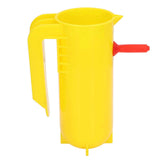 Lamb Milk Feeder Bottle 800ML Scale Accurate Quantitative Small Animal Calf Goat Pacifier Feeder Milk Bottle with Hand Grip Yellow