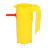 Lamb Milk Feeder Bottle 800ML Scale Accurate Quantitative Small Animal Calf Goat Pacifier Feeder Milk Bottle with Hand Grip Yellow