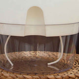 Self Watering Plastic Flowerpot Transparent Double Layer Detachable Light Flowerpot for Balcony White Large In Australia - Darrahopens