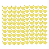 100pcs Blank Livestock Ear Tag Thickened TPU Reusable Animal Ear Label for Dairy Cattle Beef Cattle Yaks Horses Camels Yellow