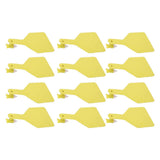 100pcs Blank Livestock Ear Tag Thickened TPU Reusable Animal Ear Label for Dairy Cattle Beef Cattle Yaks Horses Camels Yellow