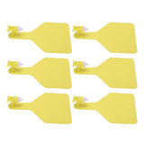 100pcs Blank Livestock Ear Tag Thickened TPU Reusable Animal Ear Label for Dairy Cattle Beef Cattle Yaks Horses Camels Yellow