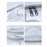 Ladies Cosmetic Bag Transparent Double Layer Waterproof High Capacity Toiletry Storage Bag for Travel Upgrade Rhombus Black In Australia - Darrahopens