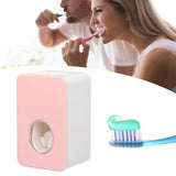 Automatic Toothpaste Dispenser Wall Mounted Easy Installation Toothpaste Squeezer Dispenser for Bathroom Home Pink