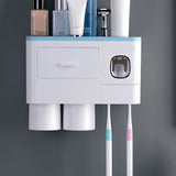 Toothbrush Storage Rack Inverted Magnetic Adsorption Toothbrush Holder Toothpaste Squeezer 2 Blue Cups In Australia - Darrahopens