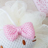 Bath Ball Cute Cartoon Shower Puff Loofah Body Scrubber PE Tool for Cleaning Bathing White Cat In Australia - Darrahopens
