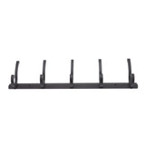 Door Hanging Hooks Modern Minimalist Black 5 Hooks Wall Mounted Thickened Aluminum Bathroom Door Row Hooks Coat Hooks