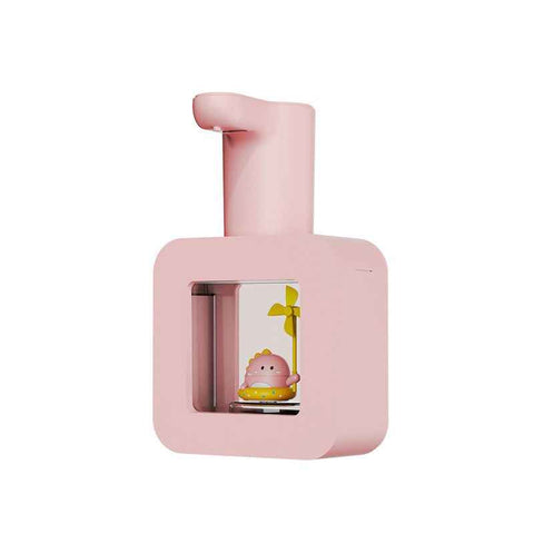 Touchless Automatic Sensor Soap Dispenser Cartoon Pet Waterproof Smart Foam Soap Dispenser Pink Little Dinosaur