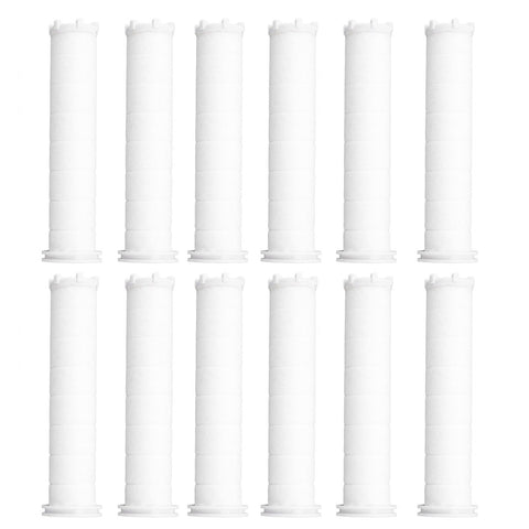 12pcs Shower Head Filter Element PP Cotton White Bath Accessories for Detachable Hydro Shower Head Set