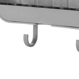 Soap Holder Punch Free Wall Mounted Durable PP Double Layer Double Hook Design Soap Storage Box for Bathroom Grey