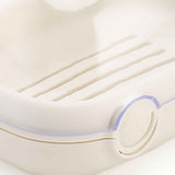 Soap Box Double Layer Cute Cartoon Whale Shape Waterproof Drainage Soap Container with Flip Lid for Bathroom White In Australia - Darrahopens