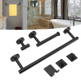 Stainless Steel Towel Bar Matte Black Rust Proof Waterproof Bathroom Towel Bar Rack for Kitchen Laundry
