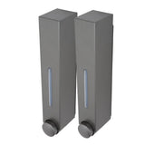 Wall Mounted Liquid Soap Dispensers Back Stick Type Plastic Shampoo Dispenser for Home Hotel School Toilet Grey 6028 2 Cups