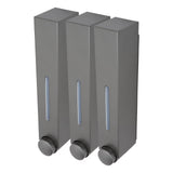Wall Mounted Liquid Soap Dispensers Back Stick Type Plastic Shampoo Dispenser for Home Hotel School Toilet Grey 6028 3 Cups