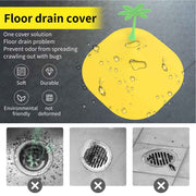 Floor Drain Cover Deodorant Insect Prevention Yellow Floor Drain Cover for Bathroom Kitchen Sink Coconut Palm In Australia - Darrahopens
