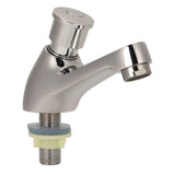 Time Delay Silver Faucet Single Tube Cold Water Basin Taps G1/2 Thread for Home Kitchen Bathroom Hotel In Australia - Darrahopens