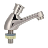 Time Delay Silver Faucet Single Tube Cold Water Basin Taps G1/2 Thread for Home Kitchen Bathroom Hotel In Australia - Darrahopens