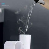 Wall Mounted Toothbrush Holder Multi Function Magnetic Absorption Bathroom Storage Rack with Drawer Toothpaste Dispenser 2 Cup Gray (24.4x11.3x20cm/9.6x4.4x7.9in)