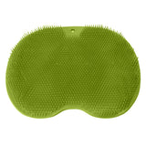 Bathroom Foot Massage Cushion TPE Foot Rub Pad Wall Mountable Foot Massager Mats with Suction Cup Green