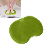 Bathroom Foot Massage Cushion TPE Foot Rub Pad Wall Mountable Foot Massager Mats with Suction Cup Green