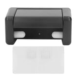 Toilet Roll Paper Holder Plastic Black Wall Mounted Self Adhesive No Punching Container for Bathroom Kitchen In Australia - Darrahopens