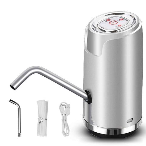 Water Dispenser ABS Electric USB Intelligent Quantitative Spray Lacquer Drink Pump for Outdoor Silvery In Australia - Darrahopens