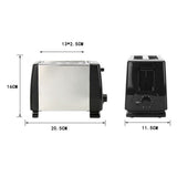 BH 002 Automatic Toaster Multifunctional 2 Slice Toaster Home Breakfast Machine AC 220V Black In Australia - Darrahopens