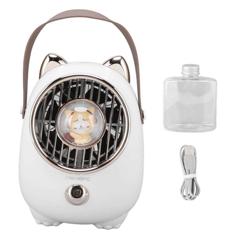 Air Conditioner Fan Multifunctional Portable 350ml Humidifying Spray Usb Rechargeable Air Cooler with LED Ambient Light In Australia - Darrahopens