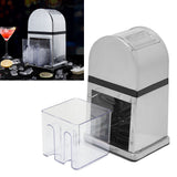 Manual Ice Crusher Labor Saving Hand Crank Shaved Ice Machine with Transparent Cover for Home Bar Restaurant