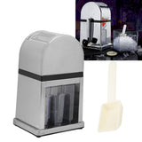 Manual Ice Crusher Labor Saving Hand Crank Shaved Ice Machine with Transparent Cover for Home Bar Restaurant